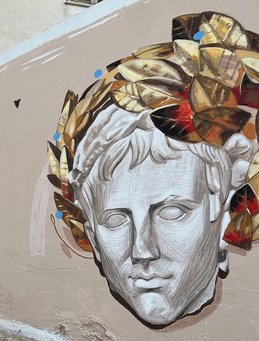 Detalle de unos de los murales de Baena