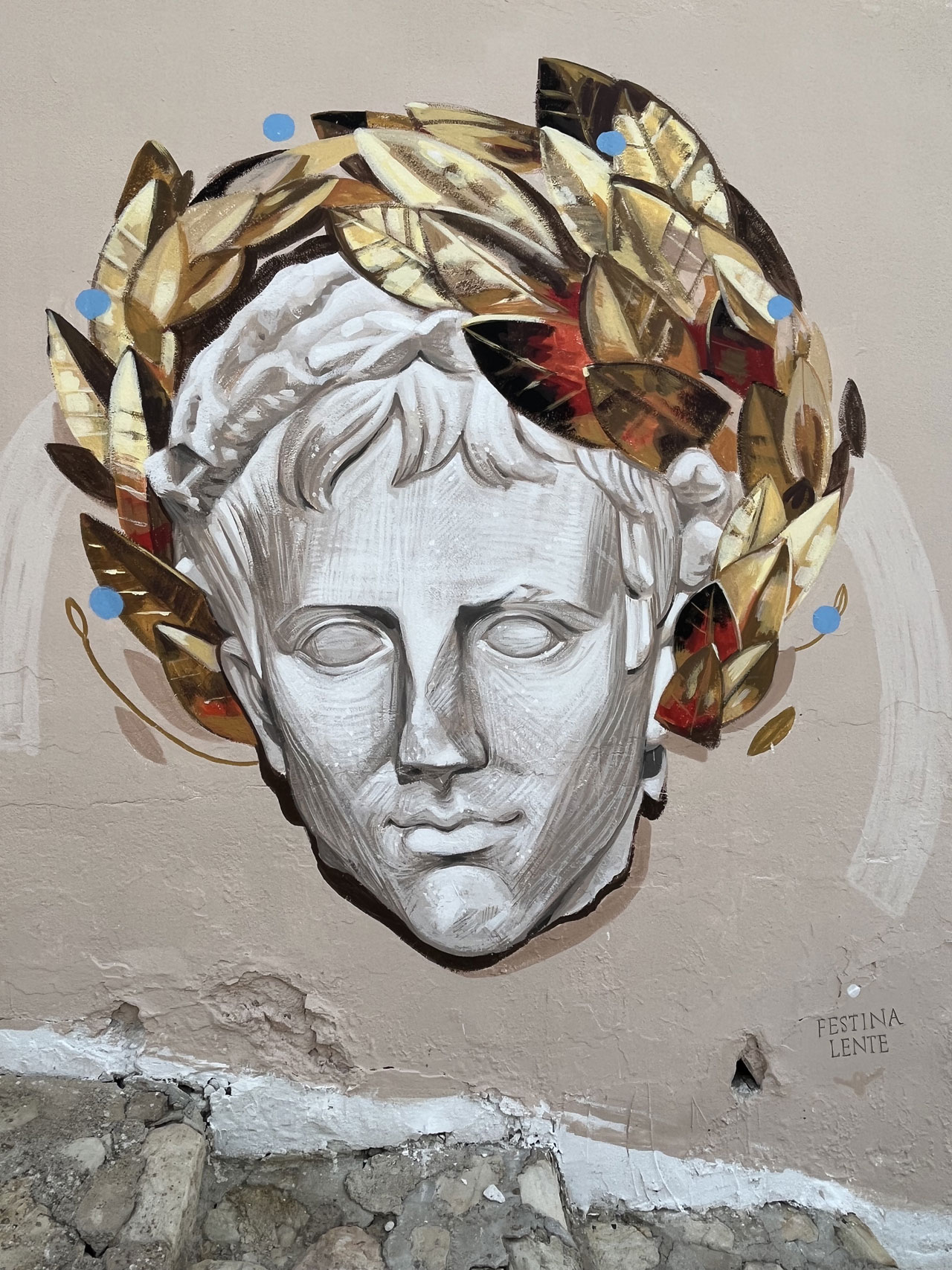 Detalle de un mural de las calles de Baena